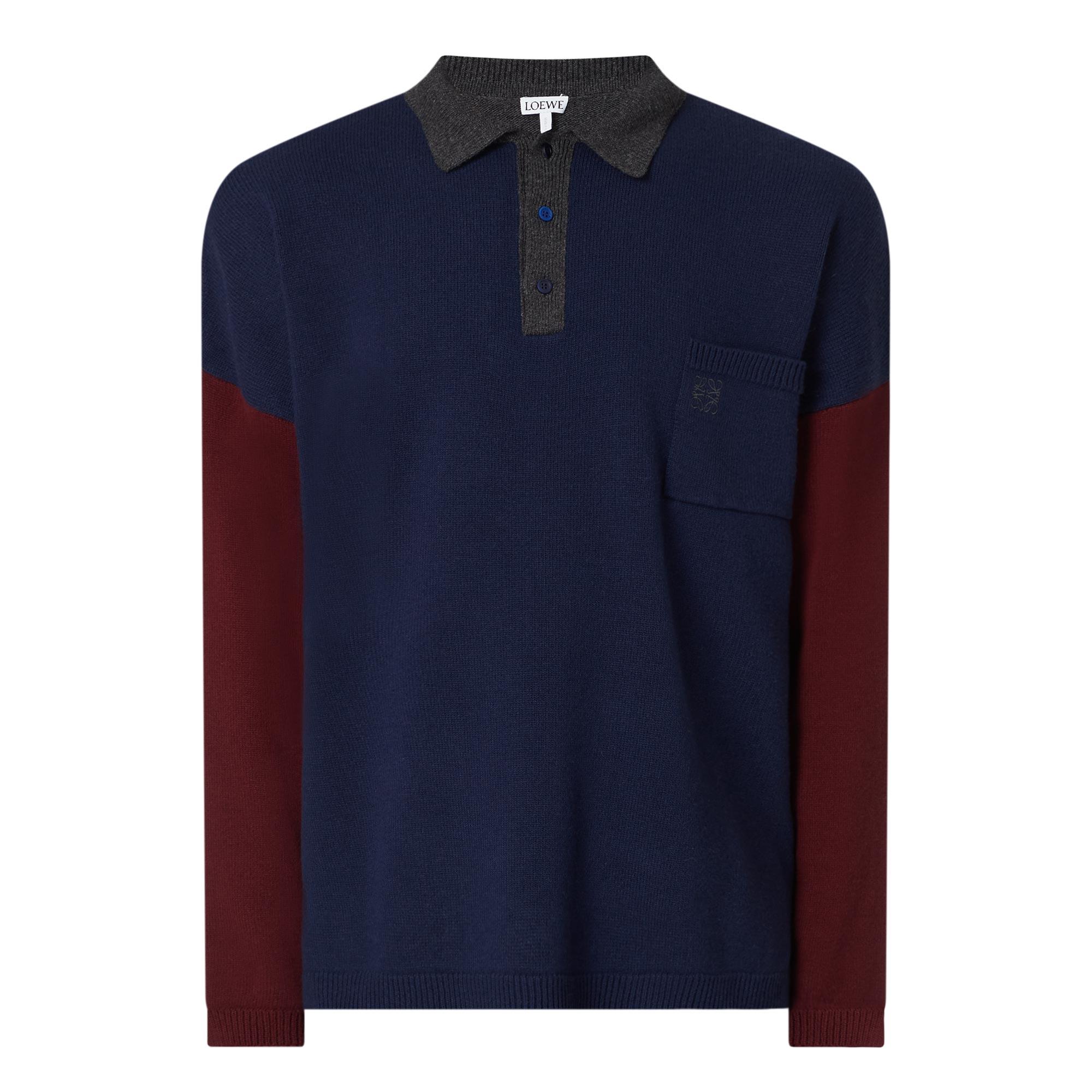 Oversized Wool And Cashmere Polo Shirt